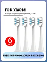 6PCS Replacement Brush Heads For XIAOMI MIJIA T100/T200/T300/T500/T700 Sonic Electric Tooth Vacuum Package Nozzles