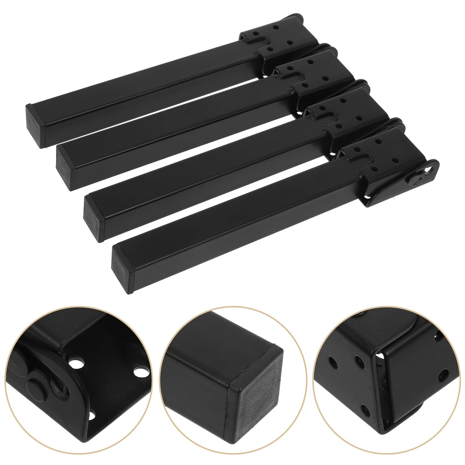 

4Pcs Folding Table Legs for Computer Desk Heavy Duty Metal Desk Leg Foldable Laptop Table Feet Replacement Studs for Home Office