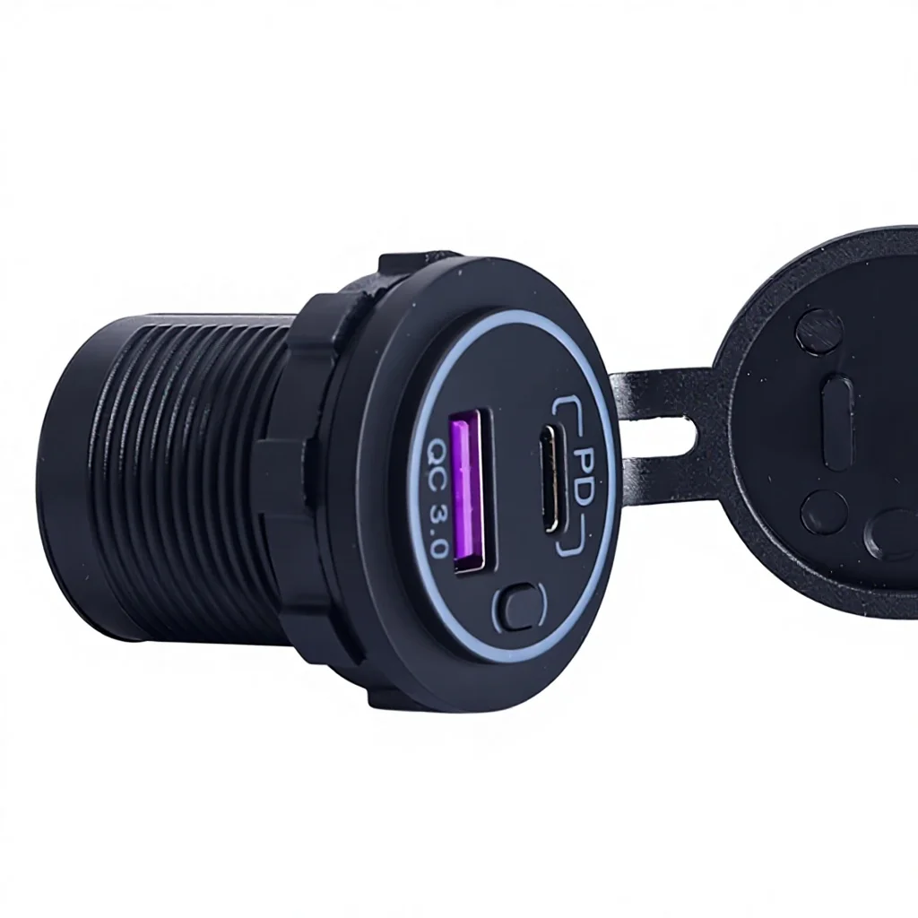 2026 AIBEIKEN 12V/24V 4.8A High-Quality USB Charger Socket - QC3.0 Fast Charging for Cars/RVs, Durable Automotive Power Socket
