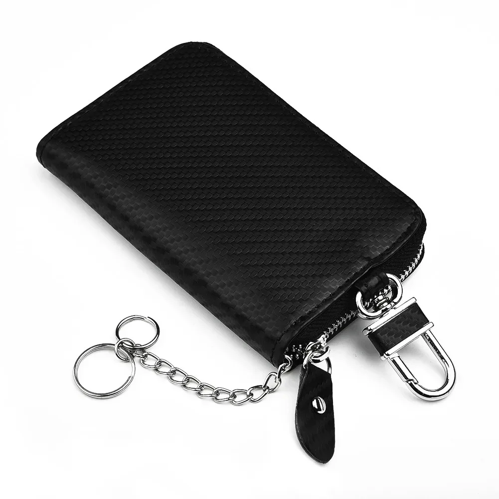 Cover Key Case Faraday 1 Pcs Pouch 10x6.5x3cm Black Signal Car Decor Key Keyless PU Leather 1x Replacement Bag
