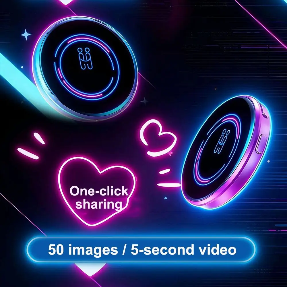Smart Bluetooth Electronic Display Badge App Control Changing Images Digital Dynamic Badge 7 Color LED Two-Dimensional LED Badge