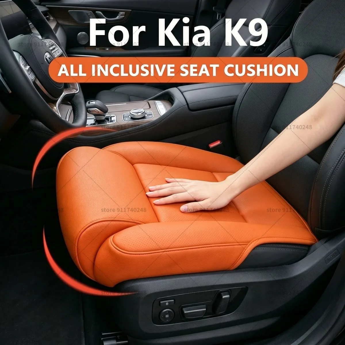 

For Kia K9 Seat Leg Support Extension Cushion Thigh Support Pillow Memory Foam Leather Leg Extender Interior Accessories