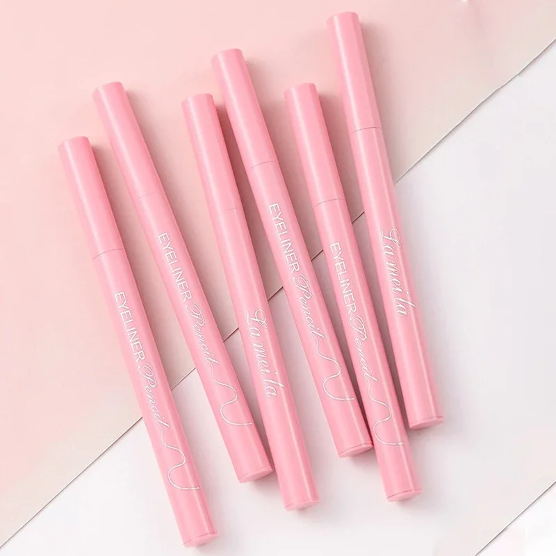 สีดําสีน้ําตาลโกหก Silkworm Liquid Eyeliner ปากกากันน้ํา Big Eyes แต่งหน้า Smooth Quick-drying ผู้หญิงเครื่องสําอางเครื่องมือความงาม