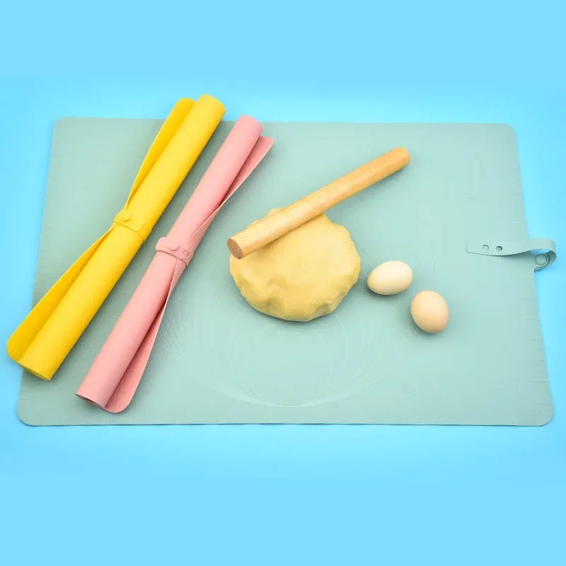 

Large Silicone Kneading Mat with ScaleBaking Silicone Pasta MatNon-Slip Rolling Mat Cake Decorating Tools Bakery Accessories