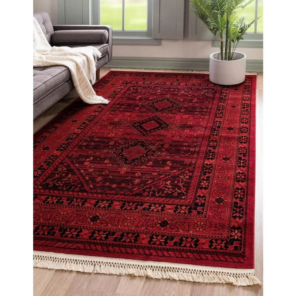 

Area Rug - Sheibani (10' x 14' 1" Rectangle, Red/ Black, Carpet