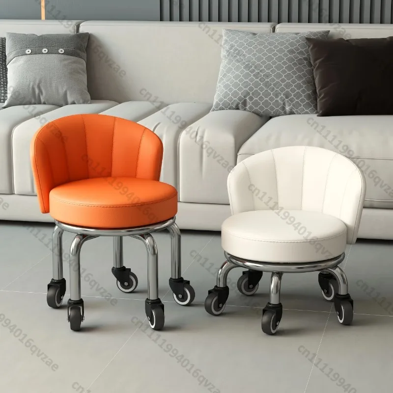 

Household Small Stool Universal Wheel Pulley Low Stool Round Stool