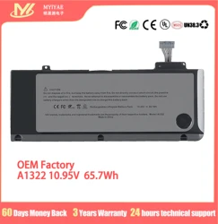 OEM A-PPLE banco de bateria portátil, 10.95v, 5800mAh, A1278, MC700, MB990, MB991, MC374, MacBook Pro 13.3, preço de fábrica