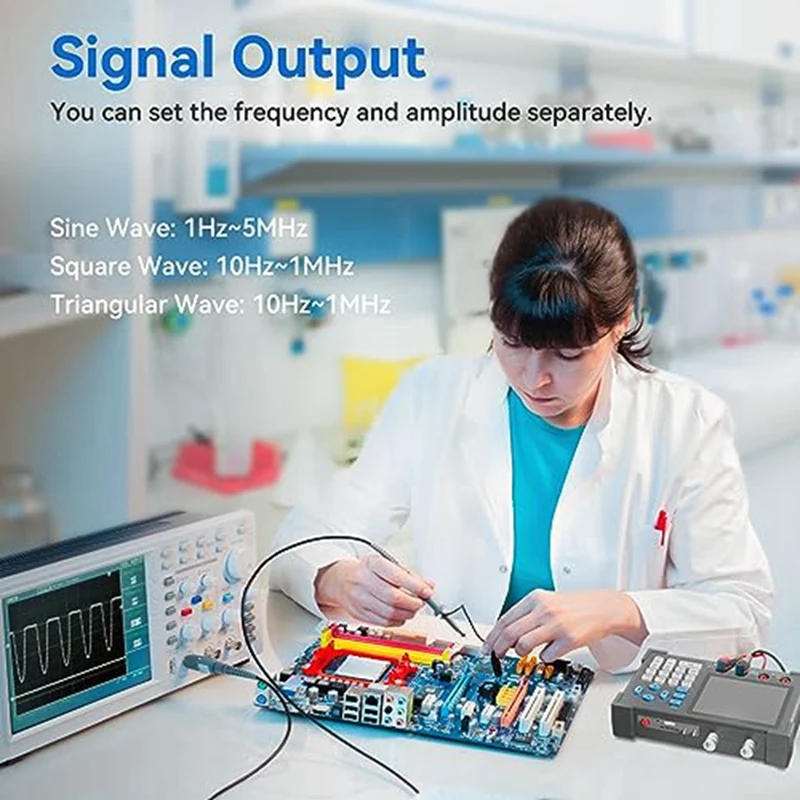 1Set 2-Channel Handheld Oscilloscope 120Mhz Bandwidth 500Msa/S + Digital Multimeter Tester Auto Range Portable