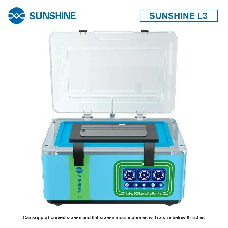 SUNSHINE L3 Mesin Laminasi LCD Mini، ذيل حصان Reparasi، طبقة Perbaikan Melengkung وLurus龙 Max 8 Inci