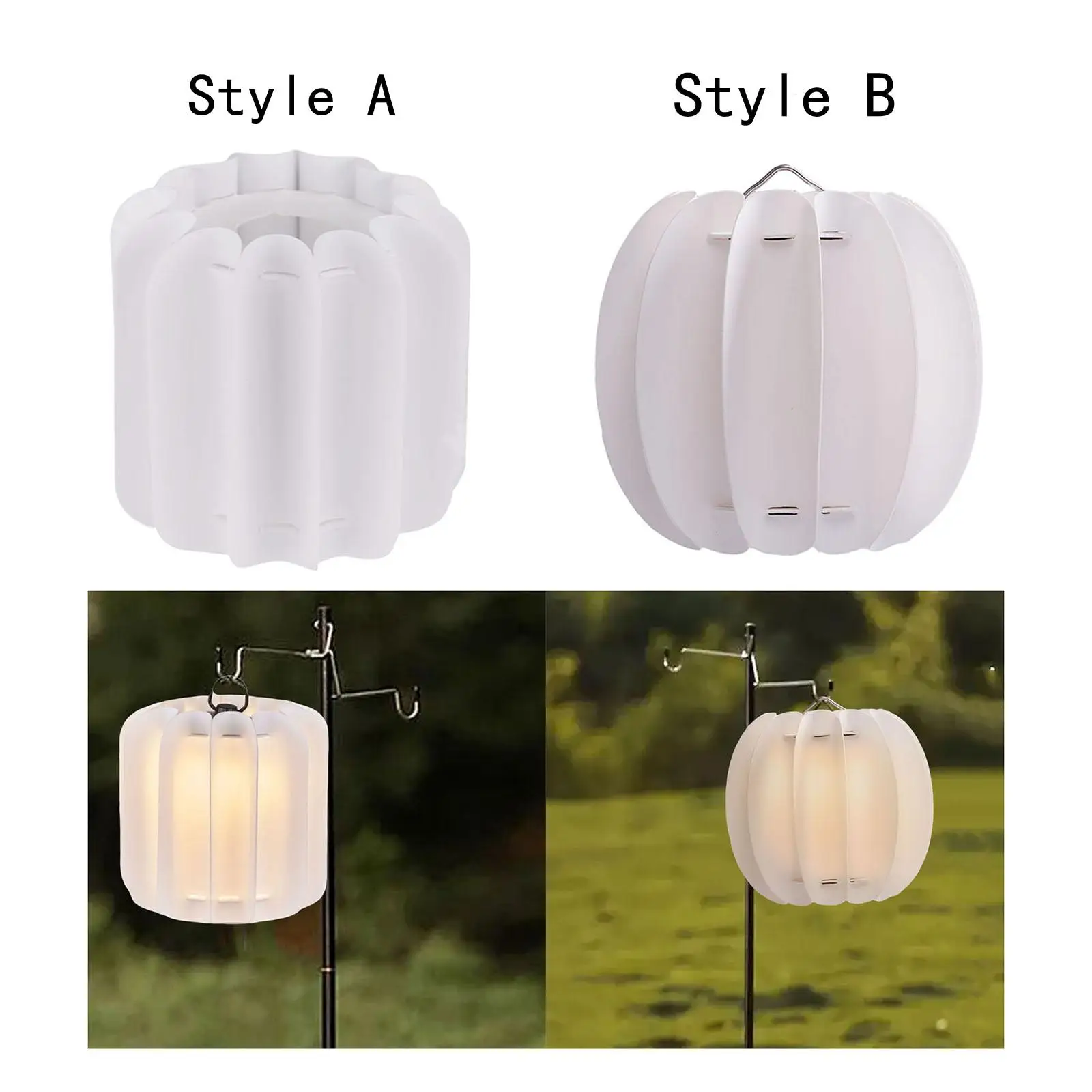 

Pumpkin Shaped Lampshade Chandelier Lampshade Decorative Lantern Cover Art Lamp Shade for Bathroom Outdoor Camping Corner