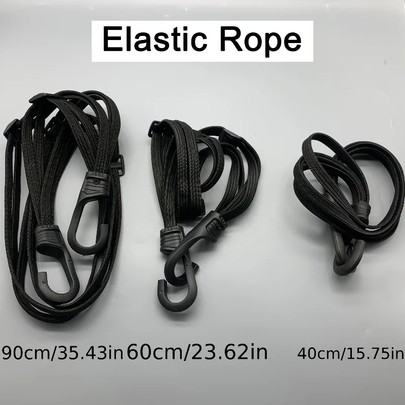 Motorcycle Binding Belt 15.75inch/23.62inch/35.43inch Reinforcement Wear Resistant Elastic Rope Locomotive Helmet Rope Luggage