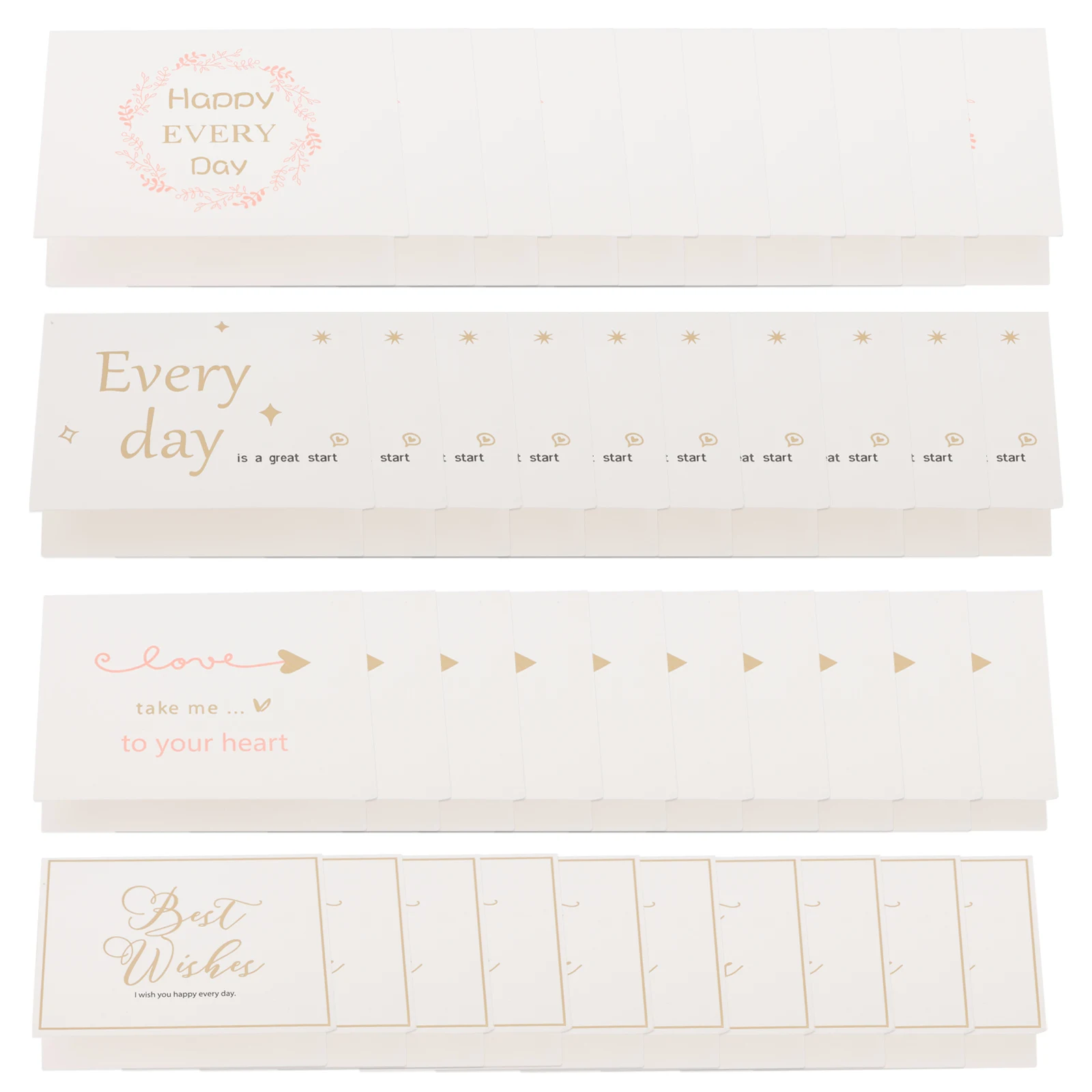 

40pcs Greeting Paper Blessing Cards Smooth Writing Festival Birthday Thanksgiving Cards for Mother's Day Party Envelope Petals