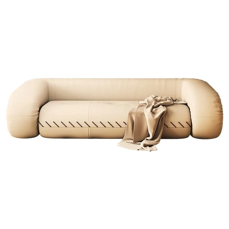 Cream wind multi-functional folding sofa bed, dual-purpose small apartment living bedroom new anti-cat paw leather lazy sofa