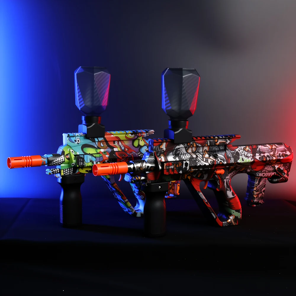 Conjunto de blaster de bola de gel AUG – brinquedo de combate ao ar livre recarregável para adolescentes de 14 anos, presente perfeito para meninos e meninas (contas de gel não incluídas)