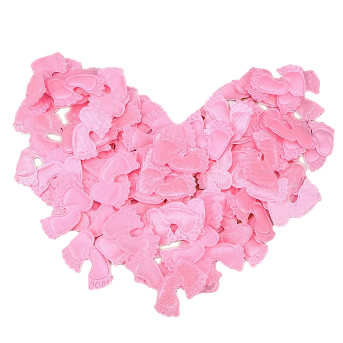 

100Pcs Foot Prop Eco Friendly Material for Baby Showers Festivals Pink Foot Confetti Decor Footprint Footprint Prop