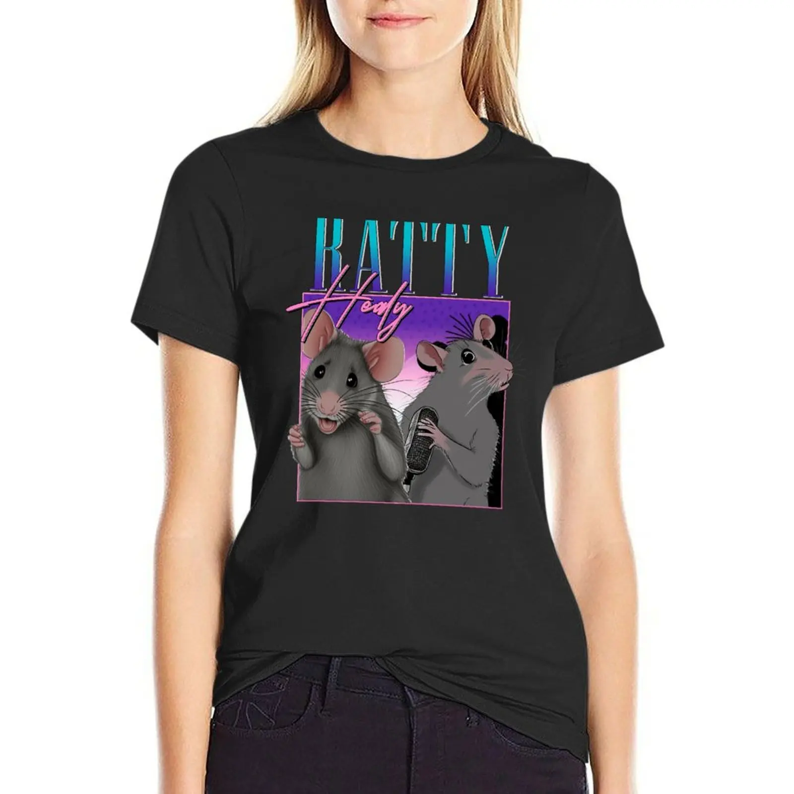 Matt Healy - Ratty Healy Vintage bootleg T-Shirt animal prinfor female lady clothes t-shirts for Women loose fit