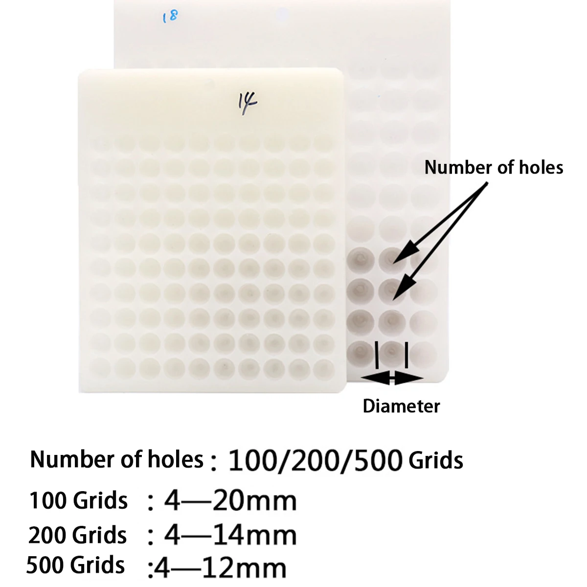 100 Grids/pc White Plastic Bead Counter Board for Counting 4-20mm Beads Beading Supplies Jewelry Measure Tool DIY handmade tools