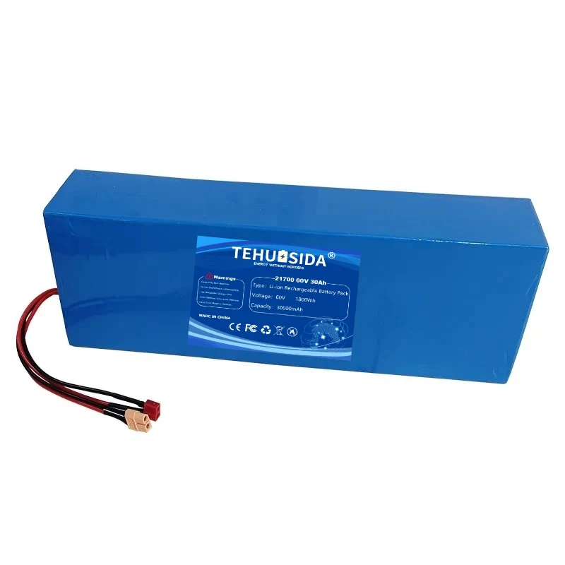 21700-16S5P 60V Lithium-ion Rechargeable Battery 30000mAh Built-in BMS Suitable for Electric Scooters and Bicycles