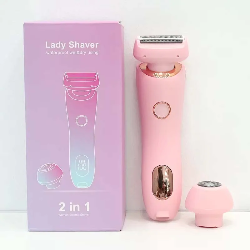 USB charging electric women's body shaver, household LCD digital hair removal tool, portable hair clipper, painless shaver