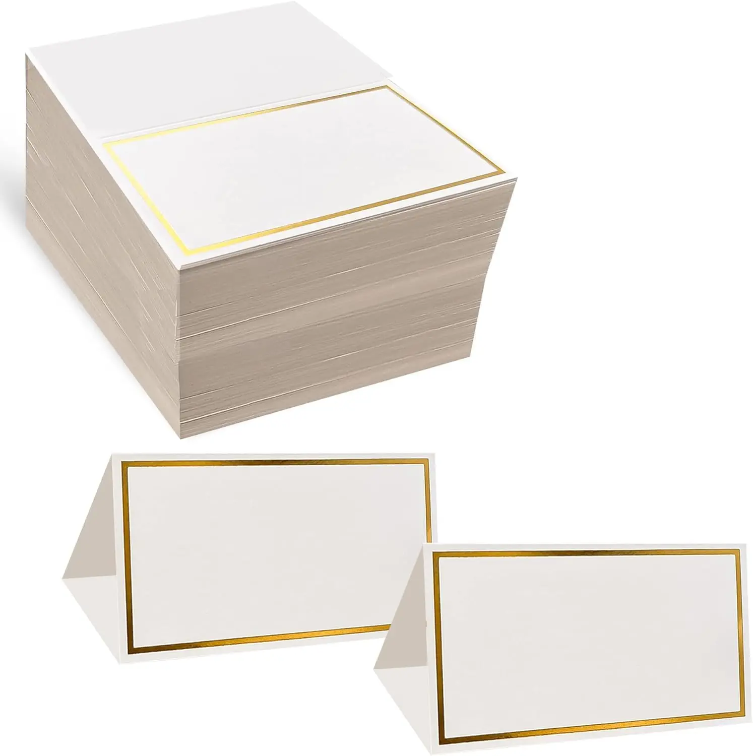

Premium Gold Foil Place Cards, Pack of 60 for Weddings & Events, Elegant Table Setting
