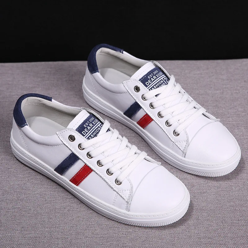 2023 Women\'s Genuine Leather Sneakers Women Casual Fashionable Sports Shoes Vulcanized White Flat Shoe Ladies White Sneakers