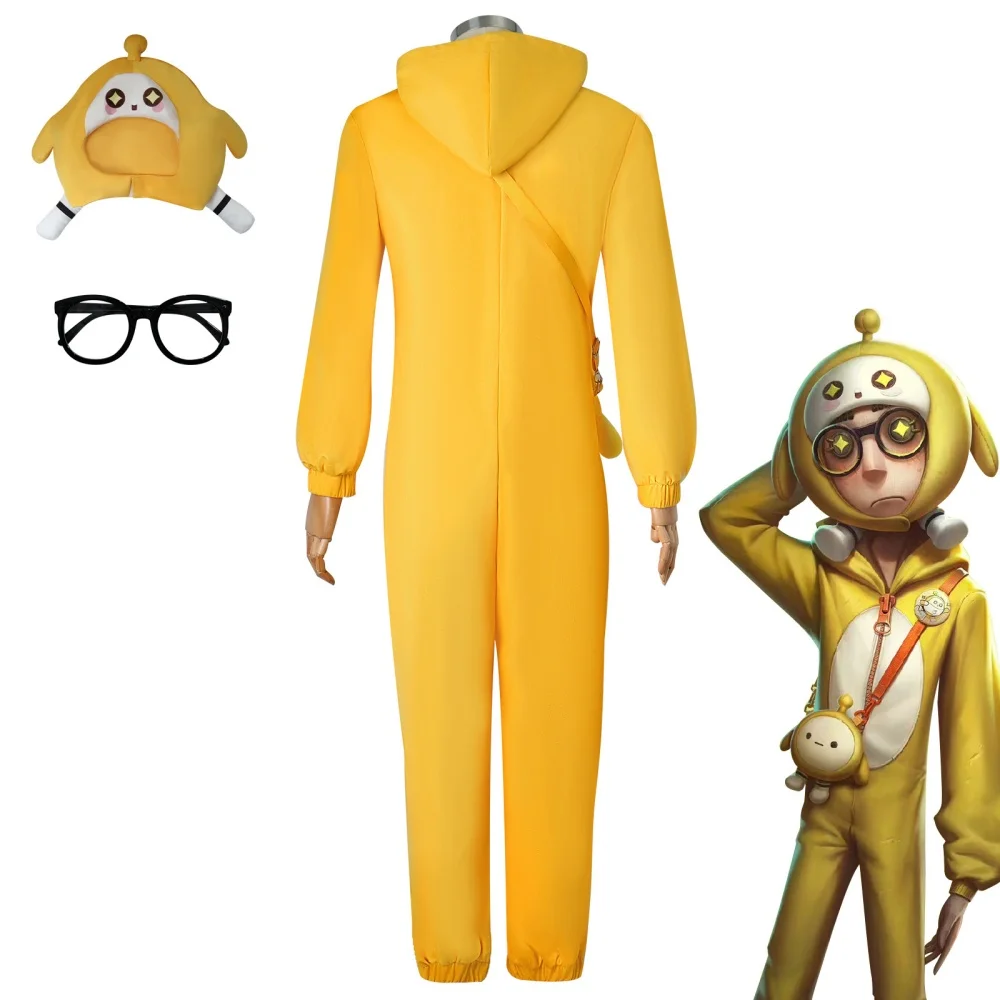 Lucky Guy Cosplay Game Identity V Costume Wig Anime Yellow Eggy Good Friend Deduction Substitute New Skin Halloween Party Suit