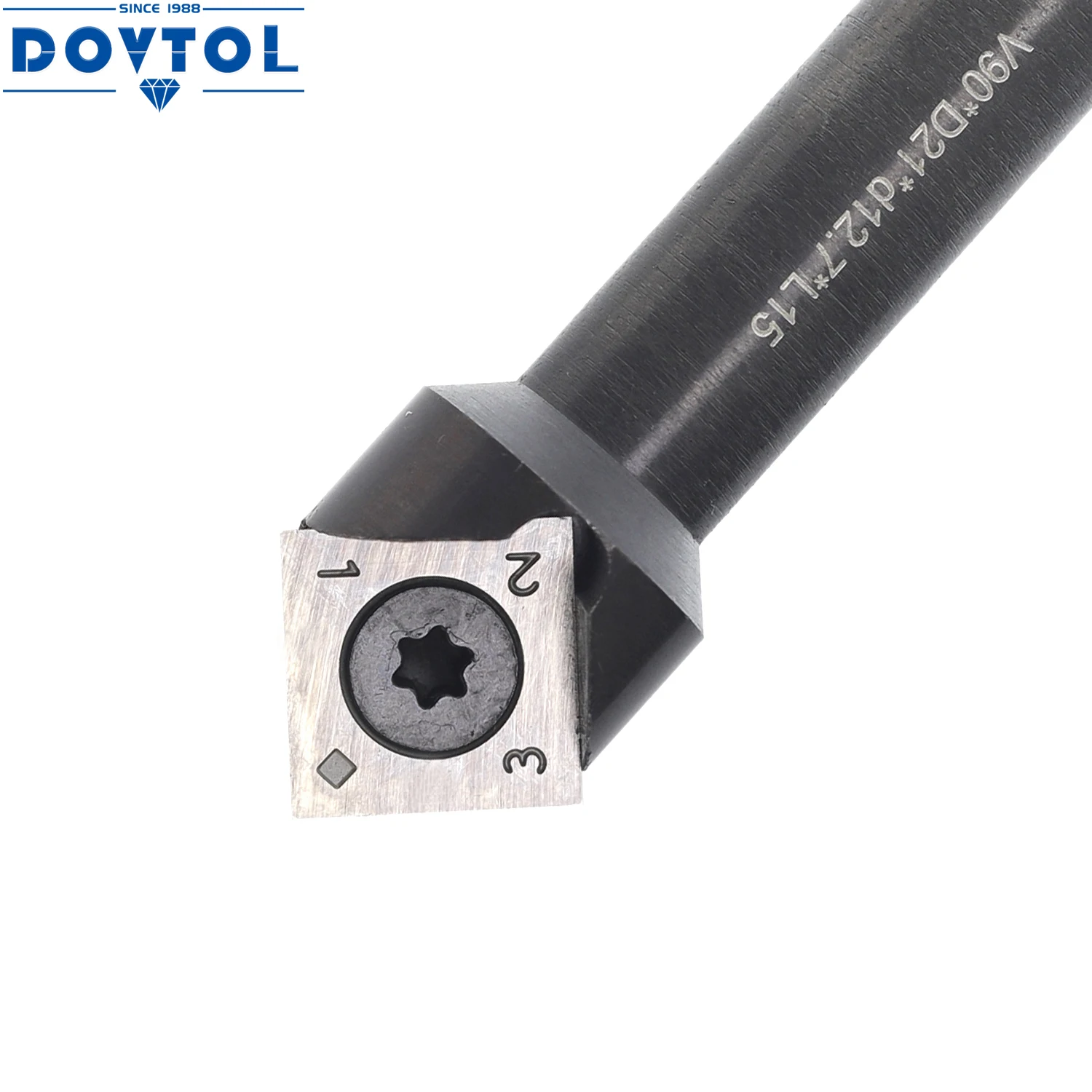 

12.7mm Shank 90 Degree V Groove Router Bit Milling CutterReplaceable Carbide Insert Cutters 15mm Cut Length for CNC