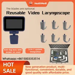 Reusable Video Laryngoscope with 6 PCS Blades Real-time 4.5