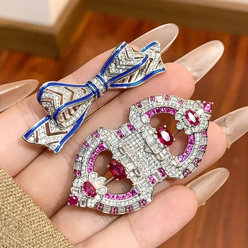 

The new vintage color treasure clothing accessories suit Cheongsam brooch imitation of ladies high sense of all the pins