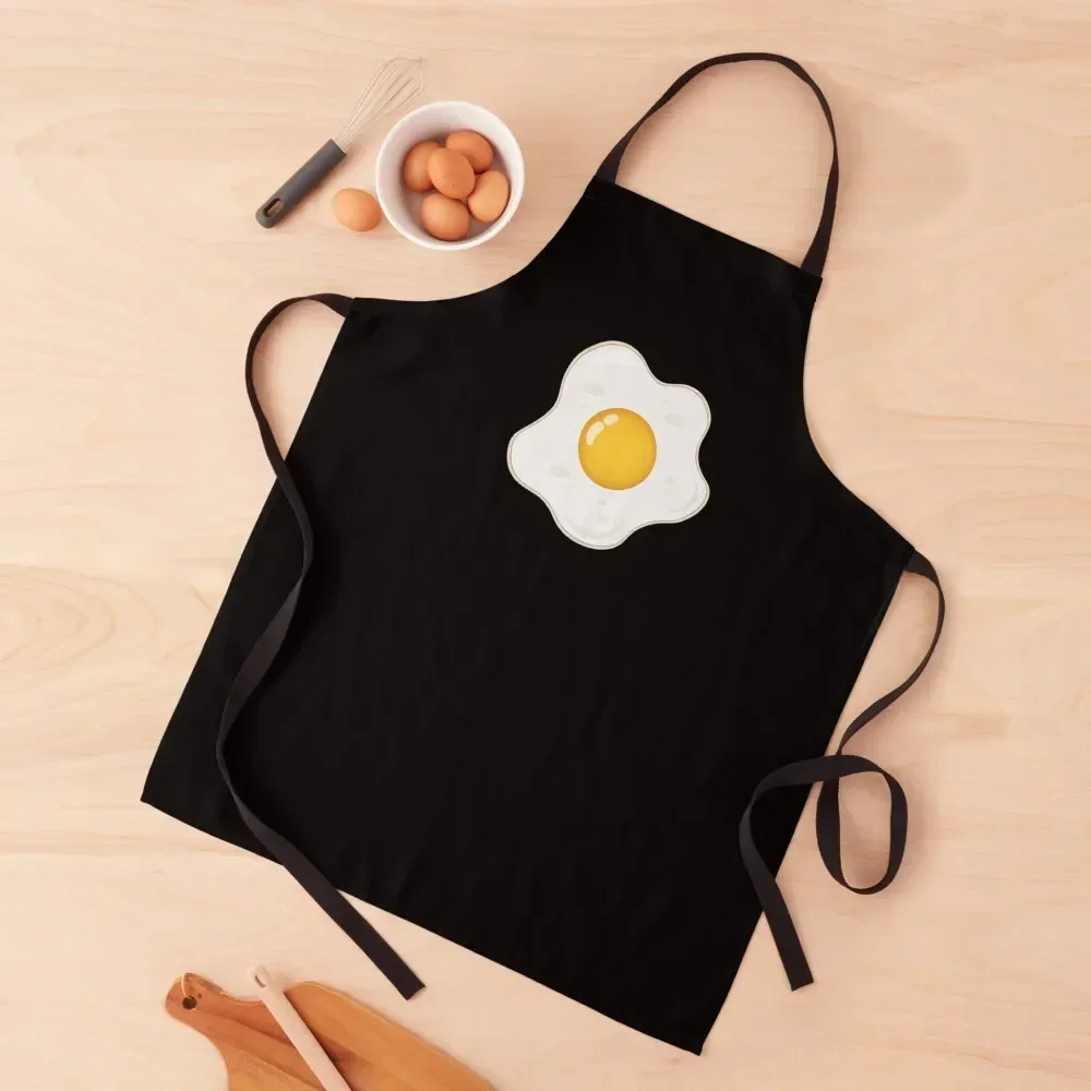 

Fried Egg Sunny Side Up Yellow Yolk Apron Utensils For Kitchen custom women's kitchen Apron