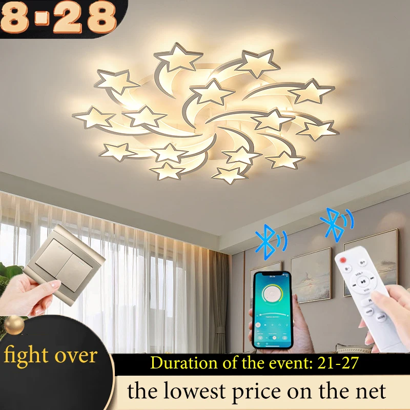 Modern LED bedroom study living room star ceiling lamp corridor balcony chandelier hotel restaurant lighting