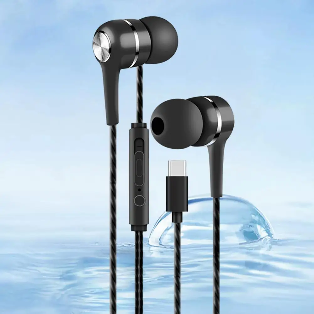 In-ear Earphone High Clarity Wired Gaming Earbuds with Noise-cancelling Wire Control Ultralight Ergonomic Design for Universal