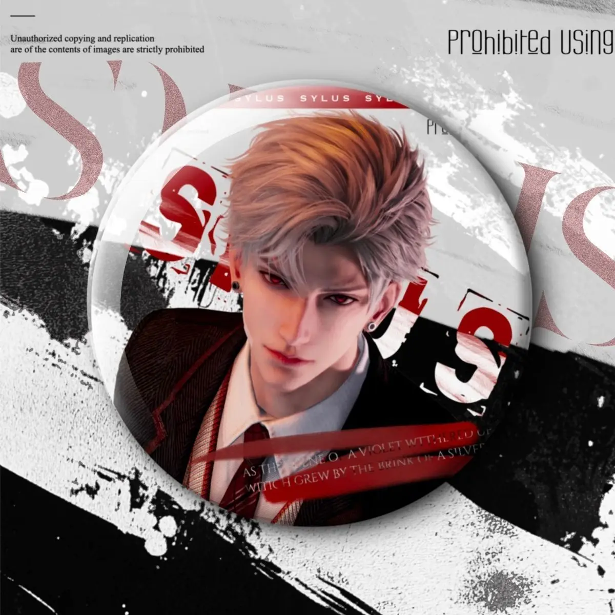 

Premium Love and Deepspace Sylus Stunning Exquisite Handmade Enamel Pins Metal Badges Collectible Merch Gift for Otome Game Fans