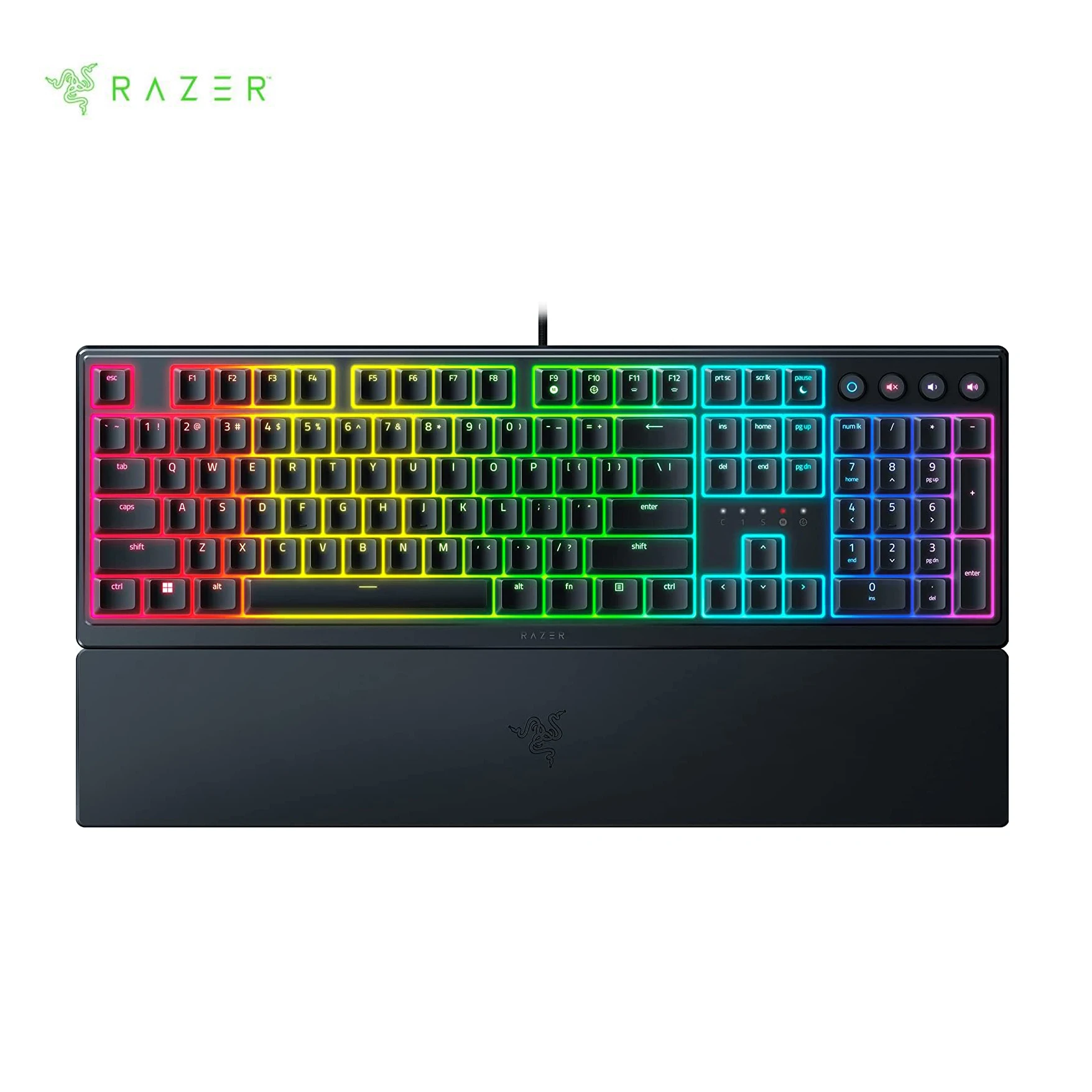 Razer-teclado para juegos Ornata V3, teclas de perfil bajo, interruptores de membrana Mecha, teclas con revestimiento UV, iluminación RGB de 10 zonas