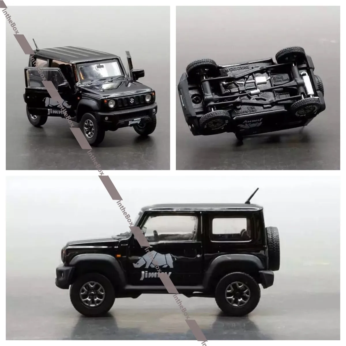 1/64 Alloy die casting model Jimny JB74 Black Door can be opened Diecast Model Car Collection Limited Edition Hobby Toys