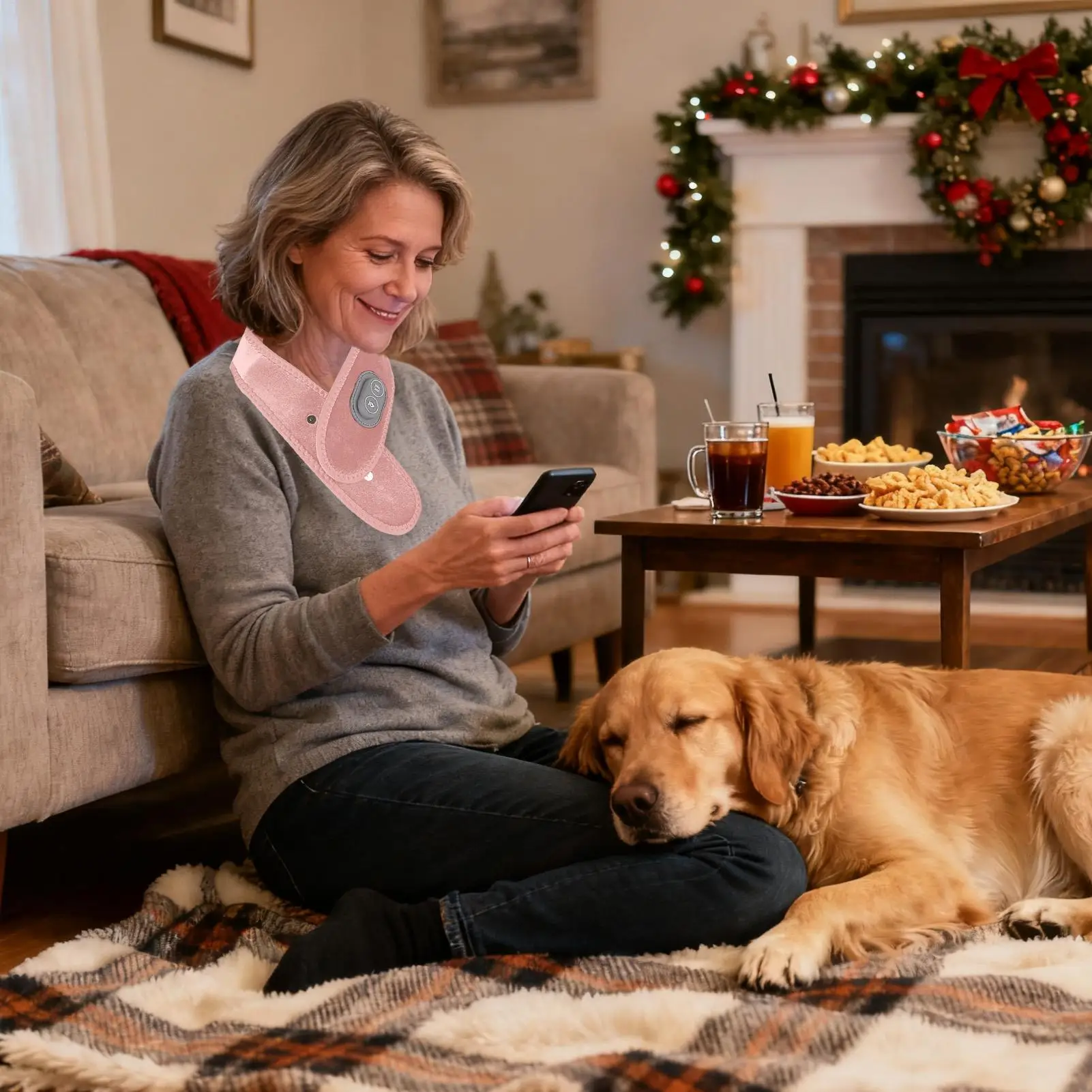 

Heated Neck Wrap Magnetic Ergonomic 3 Temp Heater Neck Heater Electric Heated Wrap For Muscle Soreness Stiffness Relaxation Men