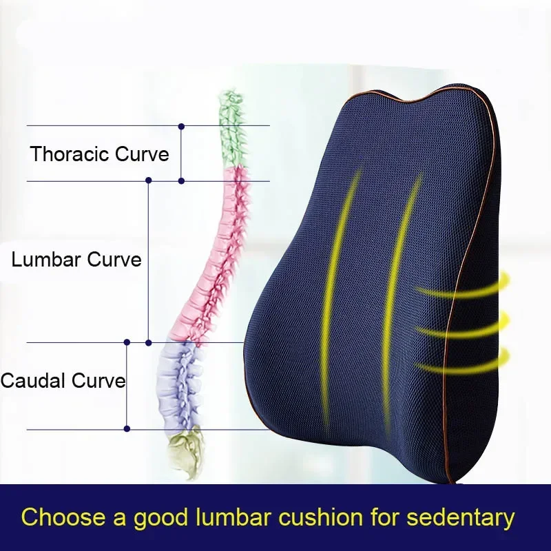 Support Car Office Home Chair Orthopedic Lumbar Relieve Cushions Memory Cotton Pregnant Waist Back Cushion