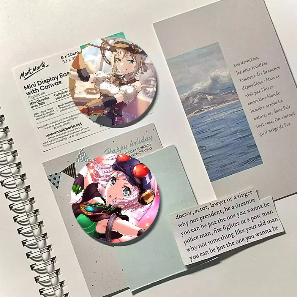 أنيمي M-Moca Aoba شارات الإبداعية صفيح لينة زر دبابيس الحيوان أيقونة بروش التلبيب على ظهره شارة S