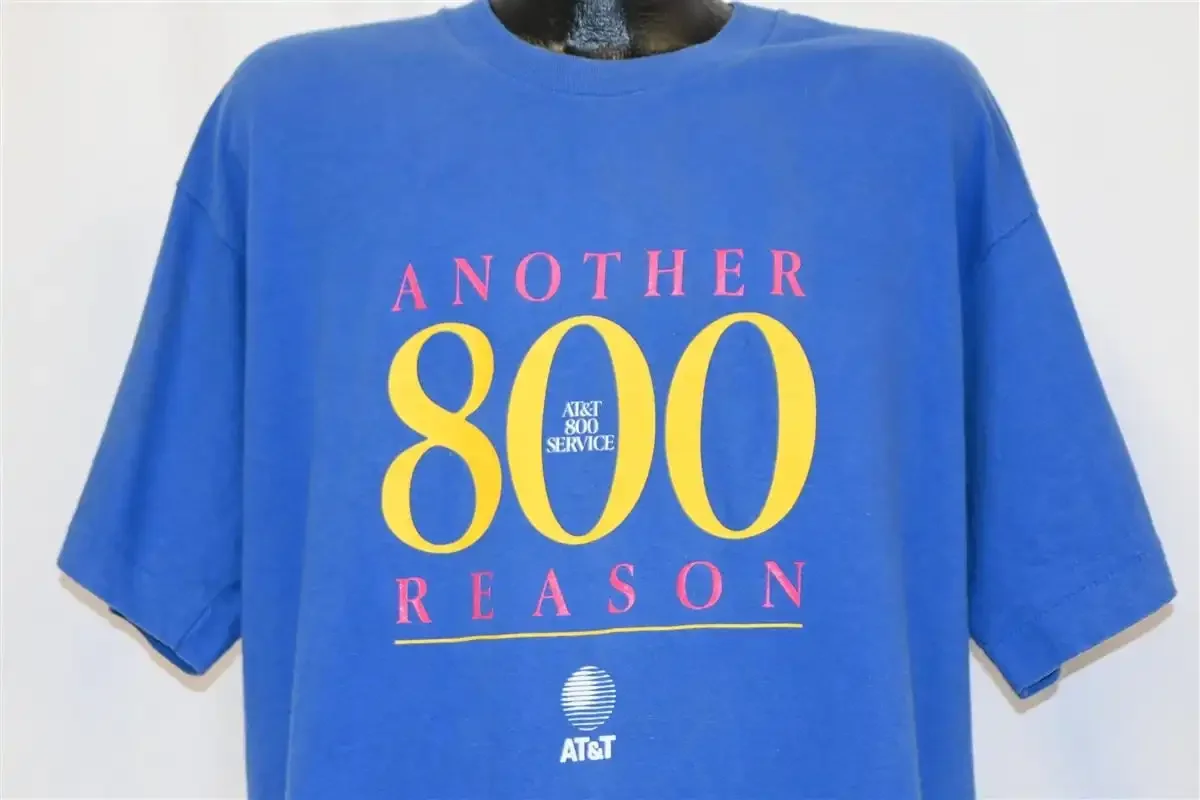 90s AT T 800 Service Another Reason Best in the Business Phone Telecommunications Shirt Extra Large