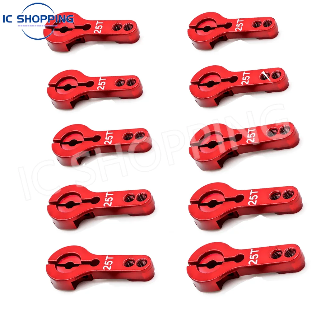 10pcs 25T Standard One-piece Rocker Arm MG995 MG946R MG996R MG945 S3003 Servo Metal Rocker Arm