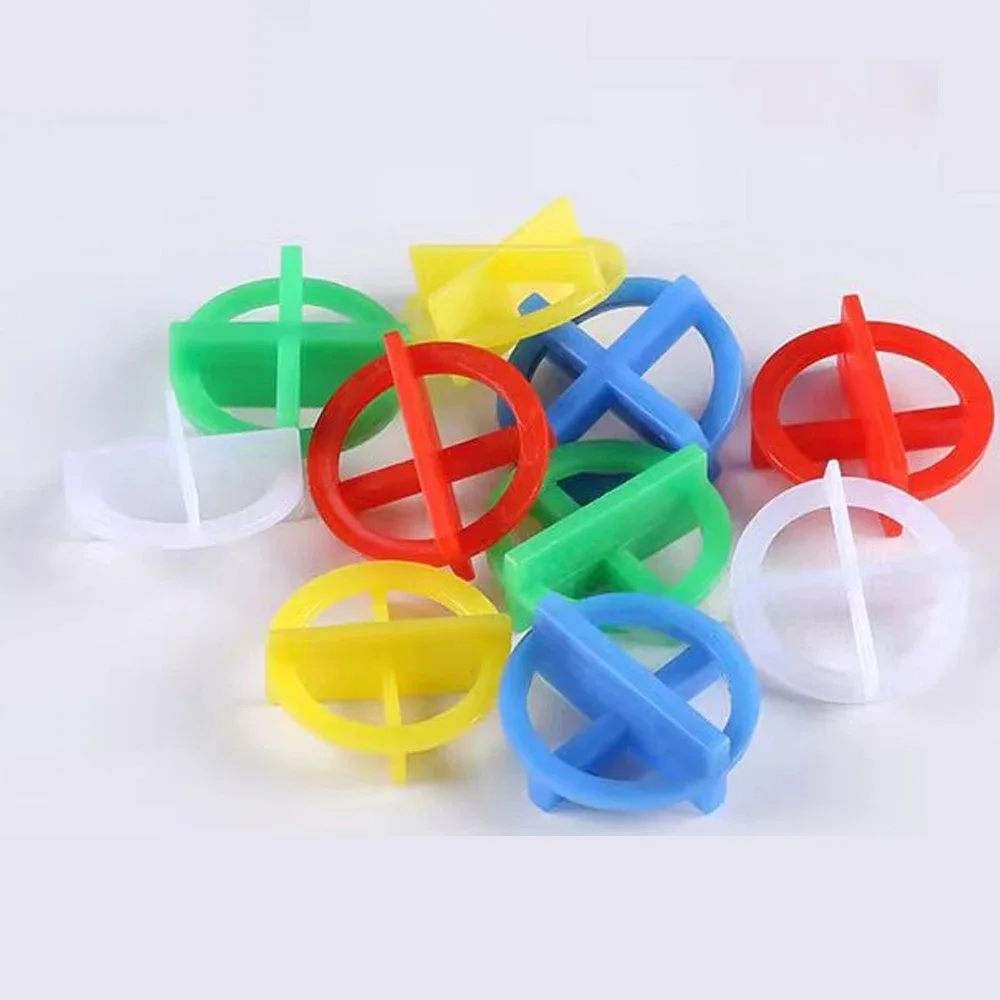 50/500Pcs Ceramic Tile Leveling System Spacers Clips Wedge for Tiling Fixing Floor Wall Gap Leveling System Construction Tool