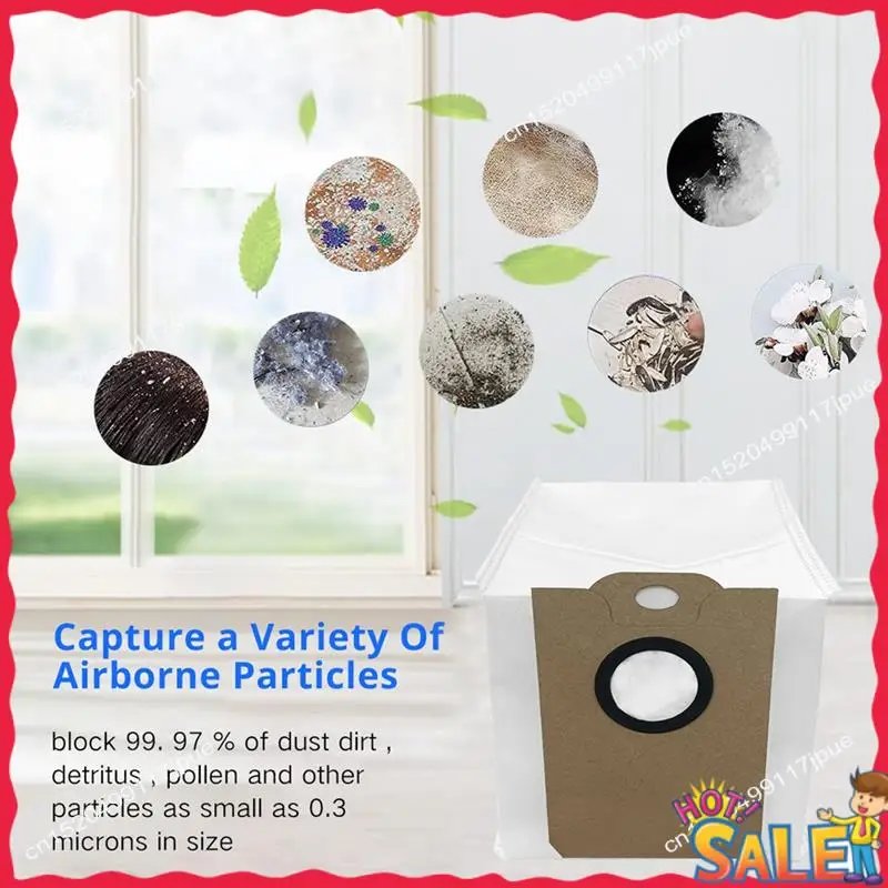 

BOFO 8PCS For Midea S5+ Plus, LIECTROUX G7, Conga 2299 Ultra Home X-Treme / Genesis, EVOLUTION AIRO Vacuum Parts Dust Bag