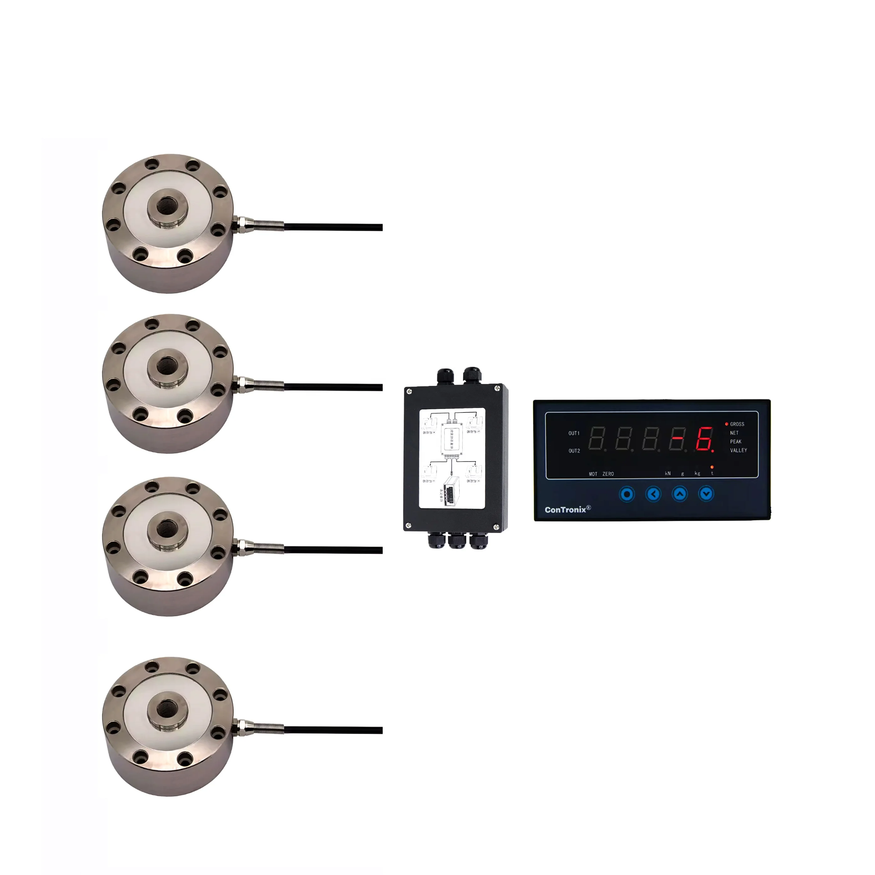 Low Price 1/2/3/5/10/20/50/100/200KN Load Cell Sensor ,Pancake Shape Spoke Load Cell with Compression and Tension Measurement