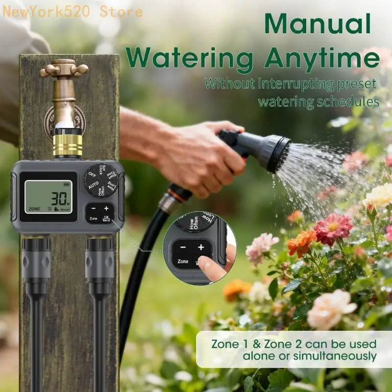 صمامات الري ذات التحكم المزدوج النحاسية الثقيلة BSP 3/4 خيط IP55 مقاوم للماء في الهواء الطلق N84C