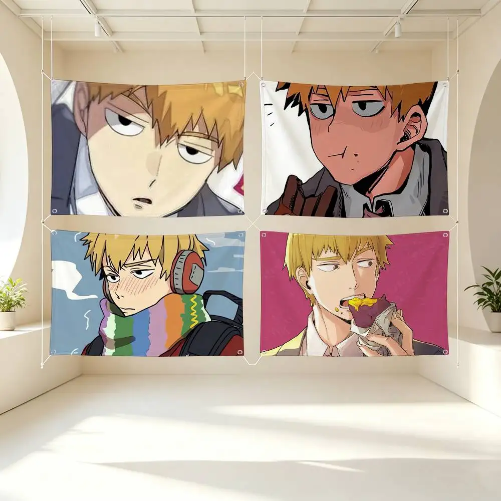Mob Psycho 100 Arataka Reigen Flag Suitable For Party Club Outdoor Interior Wall Decoration Banner Fans Gift
