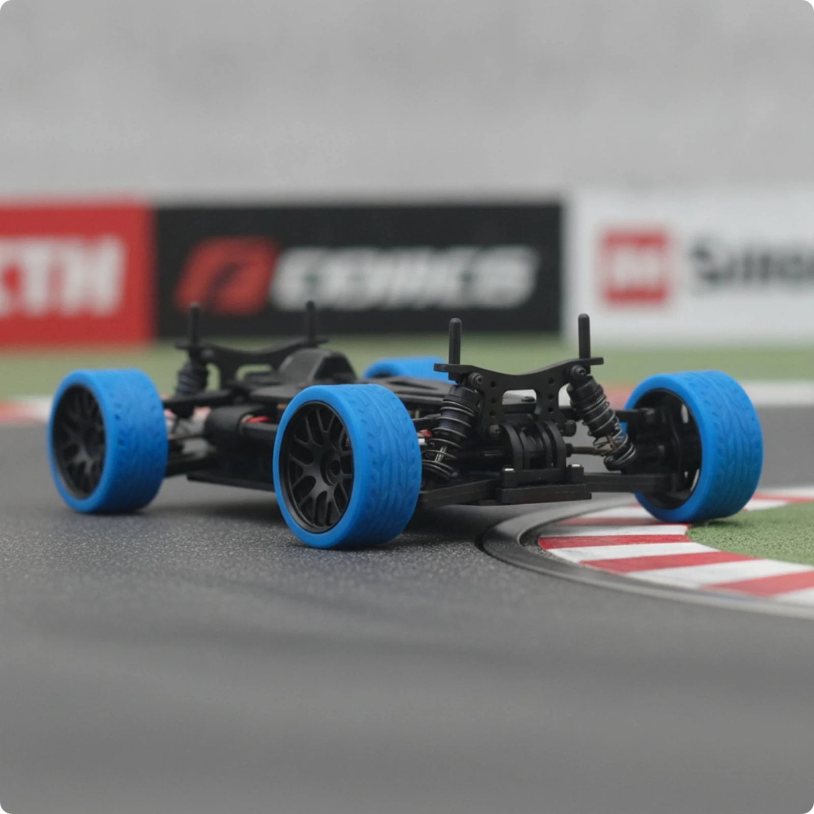 4 Pieces RC Car Wheel with Treaded Tire Sleek RC Car Wheel with Multi-Spoke Rim Tires Plastic for Hobbyists