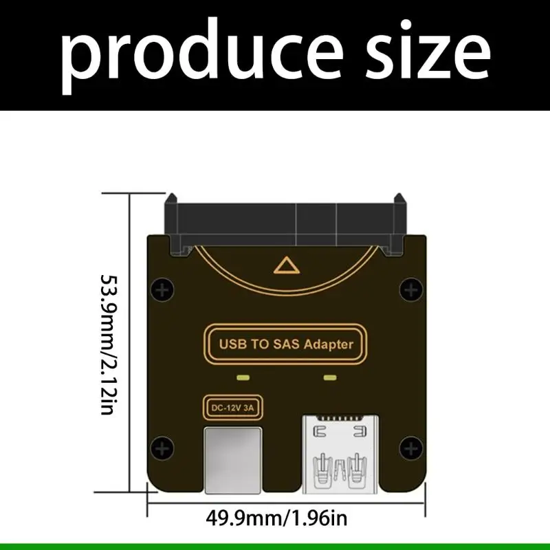 U55C كابل معالج التشغيل الصلب إصدار USB إلى اتصال SFF8482 مع الطاقة الخارجية المباشرة 12 فولت لنقل بيانات الكمبيوتر