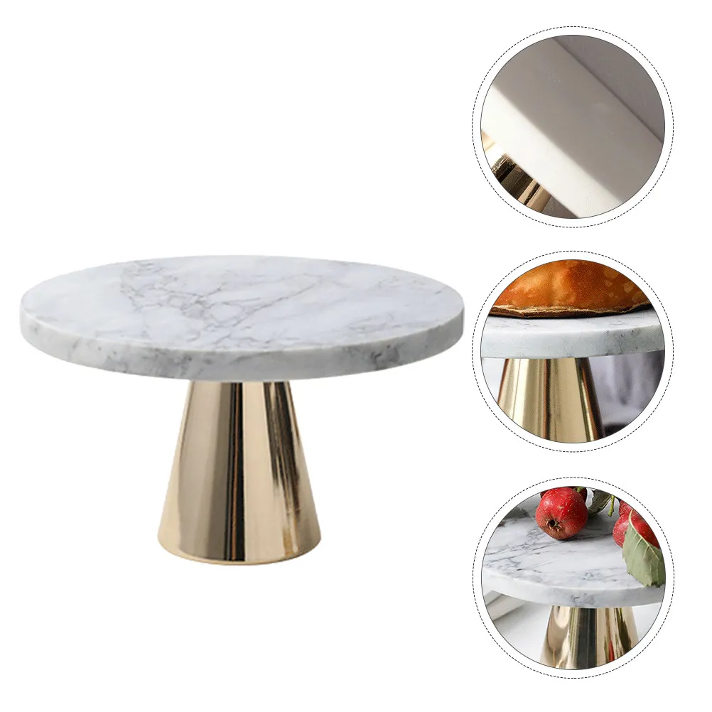

1 шт. Мраморная тарелка для торта, поднос для десертов, золотисто-серая тарелка для хранения украшений, гладкая поверхность, поднос для демонстрации десертов