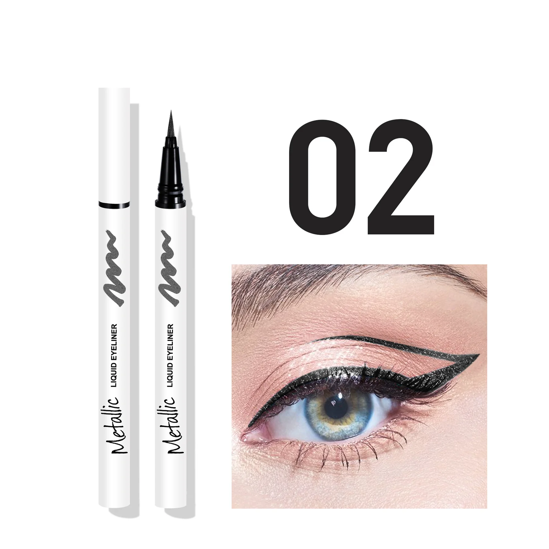 Farbiger Eyeliner-Stift, 6 Farben, nicht verschmierend, europäischer und amerikanischer Make-up-Perlglanz, fein blinkender Eyeliner-Stift