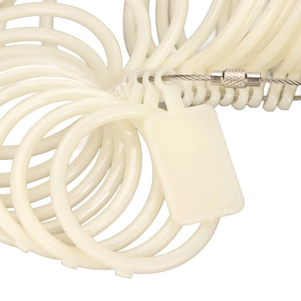 White Plastic Bracelet Sizer Lightweight Design Adjustable Tool Bracelet Gauge Accurate Measurement Plastic Jewelry Gauge